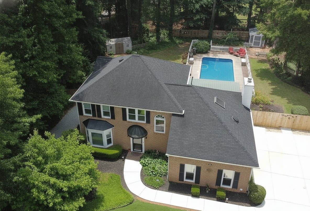 The same home after Laminar roof renewal, the roof clean, sealed and protected